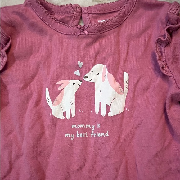 Puppy Long Sleeve Onesie and Gray Pants Set - Picture 2 of 3